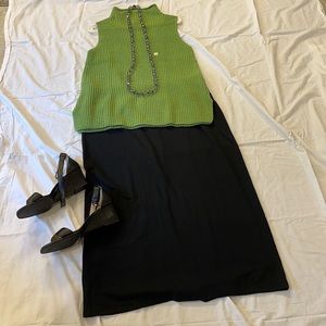 J Jill Wherever black knit skirt, size L